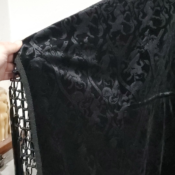 Killstar Mythic Mind Velvet Fringe Kimono In Black Festival Ready Unicorns Sz XL - Picture 12 of 15